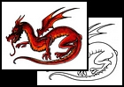 Red dragon tattoo designs