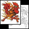 Rooster tattoo symbol ideas