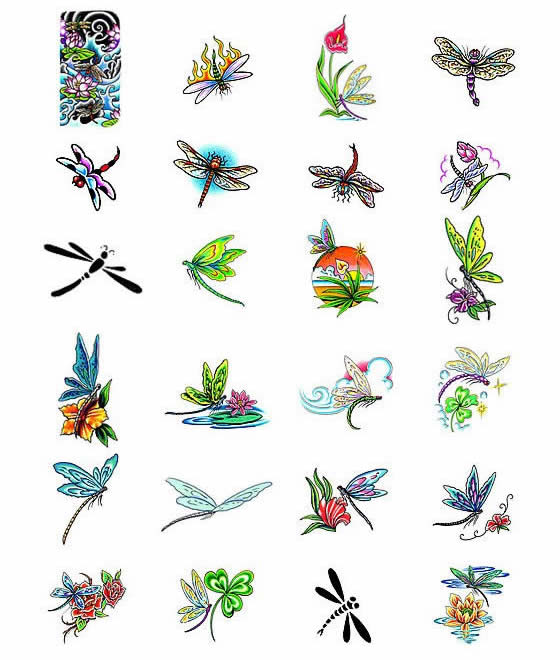 Dragonfly tattoo designs from Tattoo-Art.com