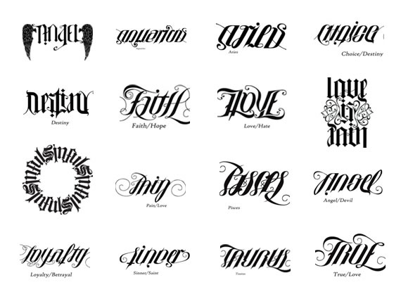 ambigram tattoo ideas