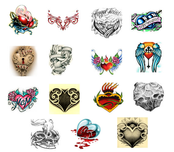 Heart Tattoos Designs For You design tattoos include spirals, 