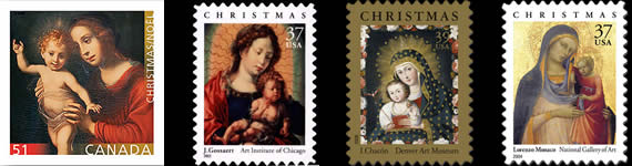 Madonna and Child stamps