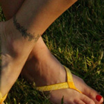 Who's ankle tattoo
