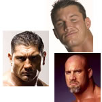 Wrestlers, Batista, Randy Orton, Bill Goldberg