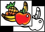 Fruit tattoo symbols and designs