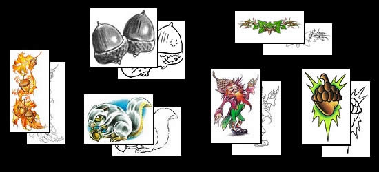 Acorn tattoo designs