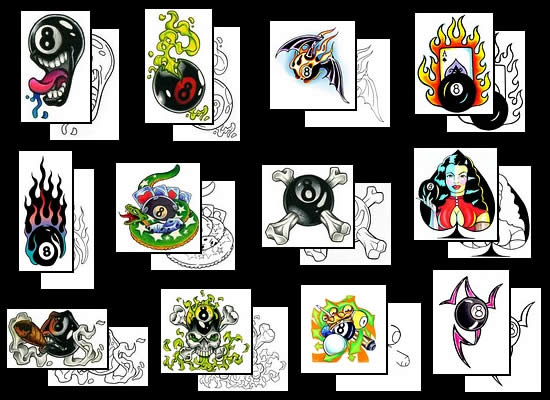 Get your Eight Ball tattoo design ideas here!