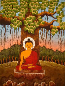 Buddha under the Bodhi tree