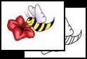 Bee and wasp tattoos
