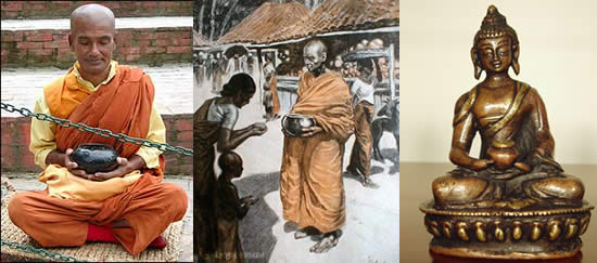 Buddhist begging bowl images