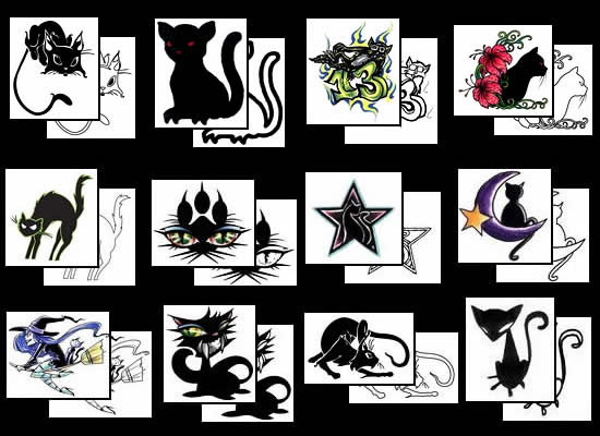 Get great Black cat tattoo design ideas here!