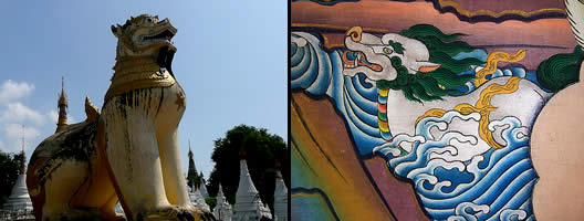 Buddhist lion images