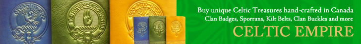 Fine Celtic and Scottish Clan badges, jewelery, leather work, silver and more