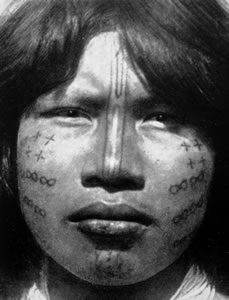 Lengua woman with facial tattoos, 1930. 