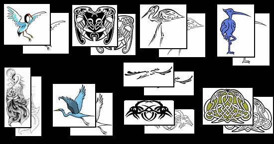 Get your Crane tattoo design ideas here!