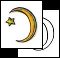 Crescent moon and stars tattoo design meanings