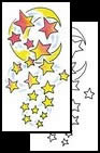 Crescent moon and stars tattoo design meanings