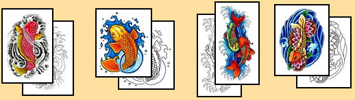 Koi fish tattoo design ideas