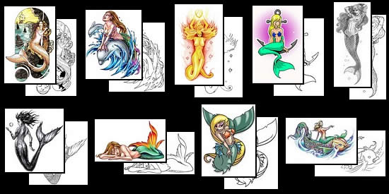 Get your Mermaid tattoo design ideas here!
