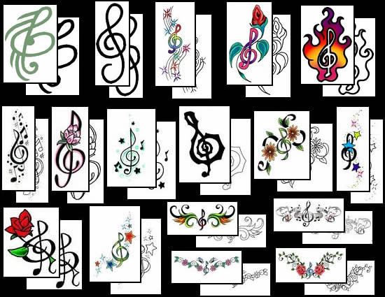 Get your Treble Clef tattoo design ideas here!
