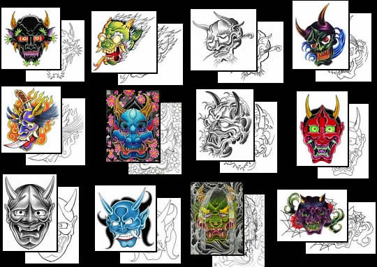 Get your Japanese Oni Mask tattoo design ideas here!