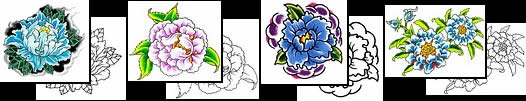 Peony & peonies as tattoo designs and symbols