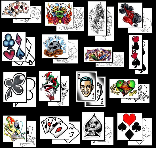 Get great Playing Card tattoo design ideas here!