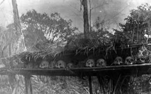 Atayal skull rack, ca. 1900.