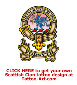 Forsyth Clan badge tattoos