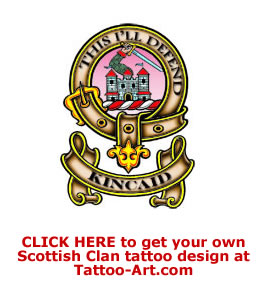 Kincaid Clan badge tattoos