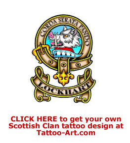 Lockhart Clan badge tattoos