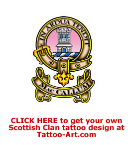 MacCallum Clan badge tattoos