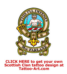 MacFarlane Clan badge tattoos