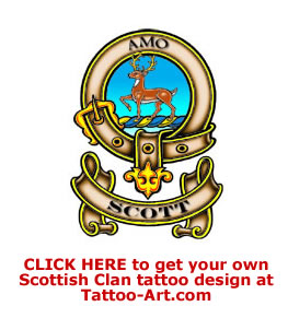 Scott Clan badge tattoos