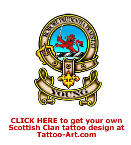 Young Clan badge tattoos