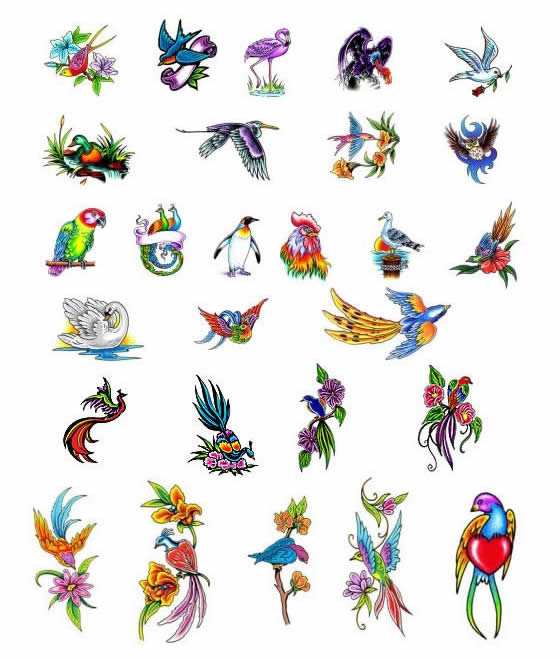 Classic bird tattoo design ideas from Tattoo-Art.com