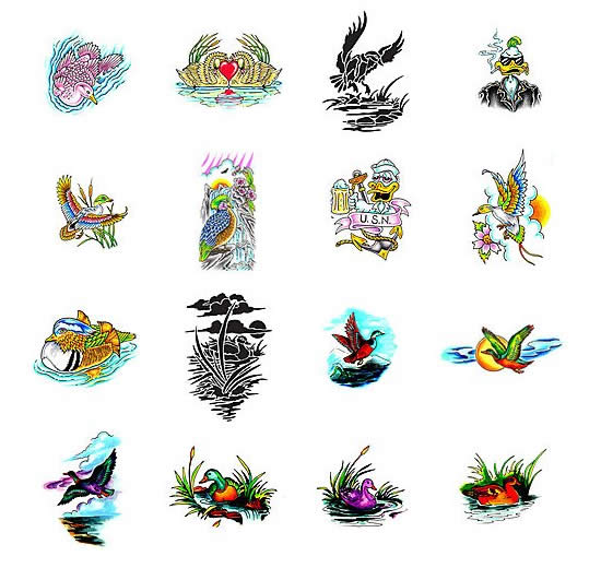 Duck tattoo design ideas from Tattoo-Art.com