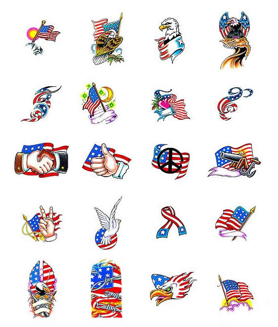 flag / patriotic tattoo design ideas from Tattoo-Art.com