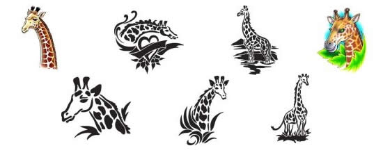 Giraffe tattoo design ideas from Tattoo-Art.com