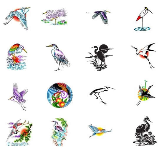 Tattoo Dancing Crane Royalty Free SVG Cliparts Vectors And Stock  Illustration Image 130114026