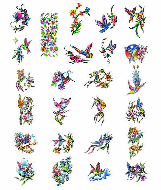 Great hummingbird tattoo design ideas from Tattoo-Art.com