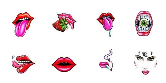 Lips tattoo design ideas from Tattoo-Art.com