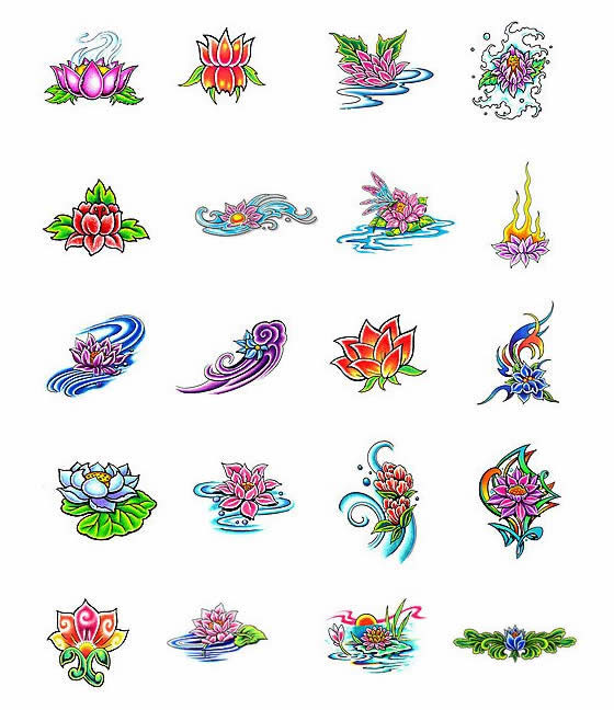 Lotus flower tattoo designs from Tattoo-Art.com