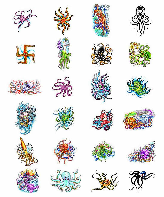 Octopus tattoo designs from Tattoo-Art.com