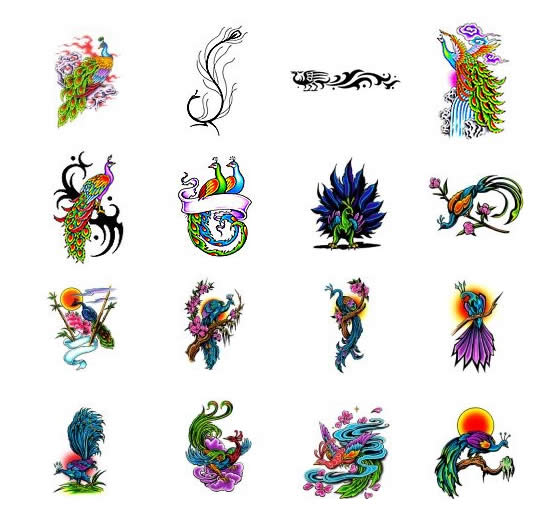 Peacock tattoo designs from Tattoo-Art.com