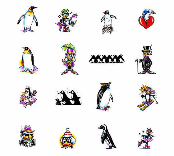 Penguin tattoo design ideas from Tattoo-Art.com