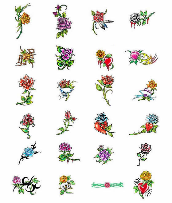 Rose and thorns tattoo design ideas from Tattoo-Art.com