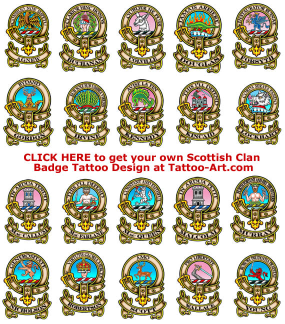Scottish Clan Badge Tattoos