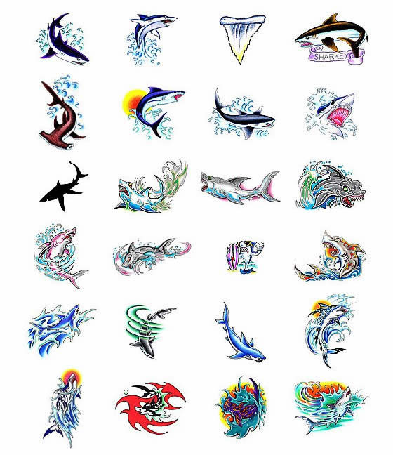 Shark tattoo designs from Tattoo-Art.com