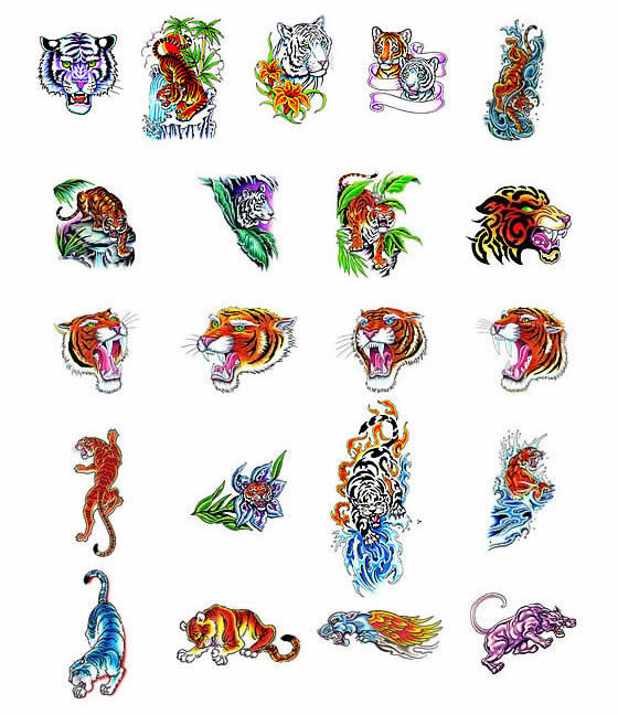 Tiger tattoo designs from Tattoo-Art.com